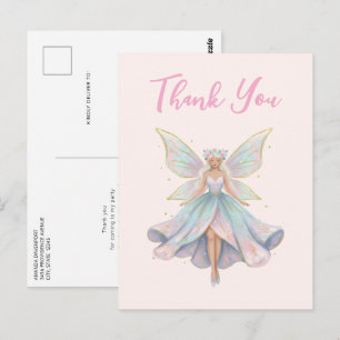 Magischer Engel Feen Pastellfarben Danke Postkarte
