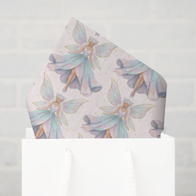Magischer Engel-Feermuster in Pastellfarben  Seidenpapier (Geschenktüte)