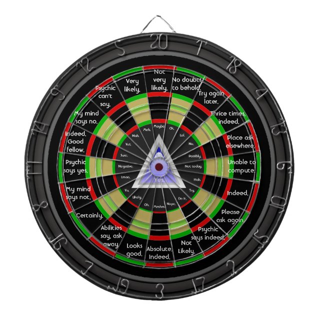 Magischer EntscheidungstrefferDartboard Dartscheibe (vorne)
