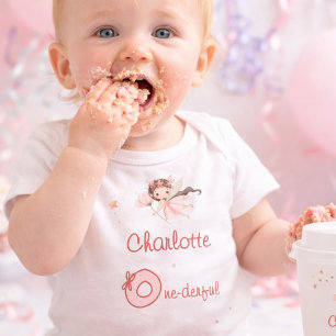 Magischer Feen-Einzigartiger Blush Mädchen 1. Gebu Baby Strampler