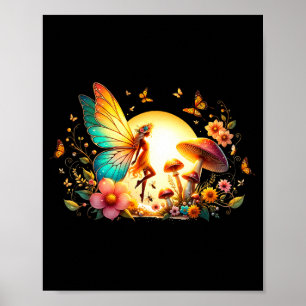 Magischer Feen Frühling und Sommer Schmetterlinge  Poster
