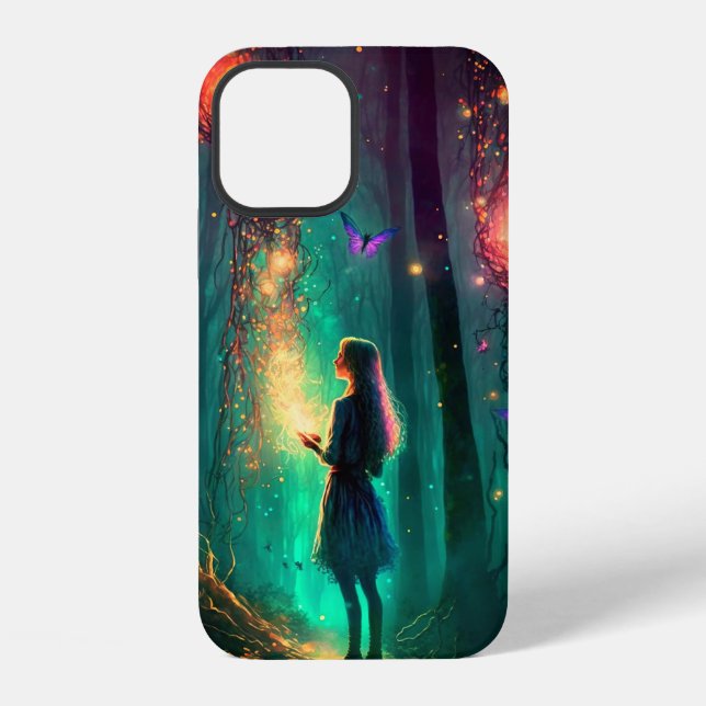Magischer Feen verzauberter Wald Fantasy Pixie Sta iPhone Hülle (Rückseite)
