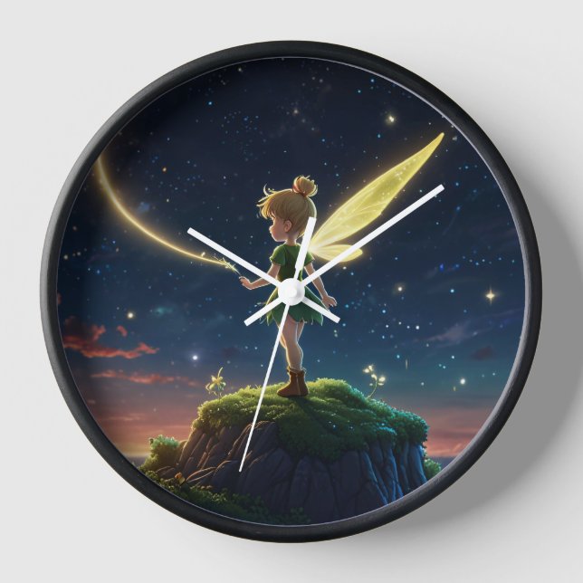 Magischer Feenmond Wanduhr (Vorderseite)