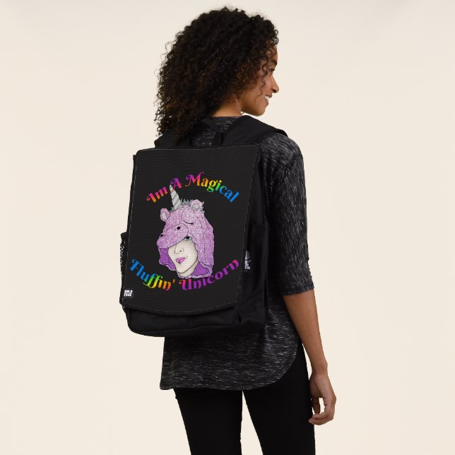 Magischer Fluffin Einhorn-Rucksack Rucksack (Ausgewaschen)