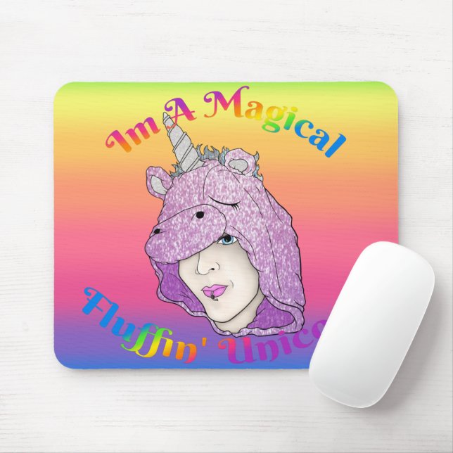 Magischer Fluffin Unicorn Mousepad (Mit Mouse)