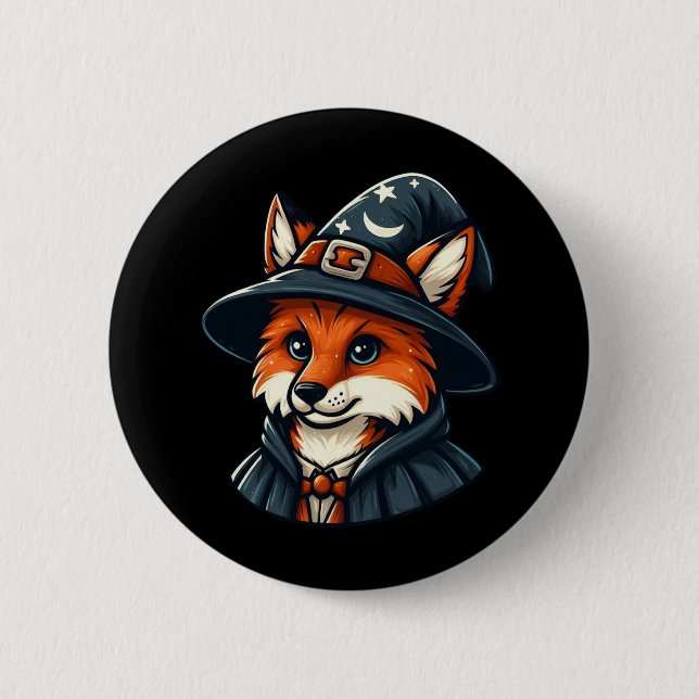 Magischer Fox - Zauberfantasy Button (Vorderseite)