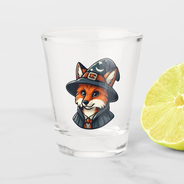 Magischer Fox - Zauberfantasy Schnapsglas (Vorderseite)