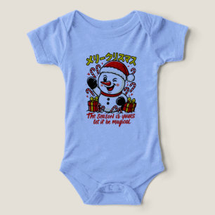 Magischer Frohe Weihnachten Schneemann Baby Zucker