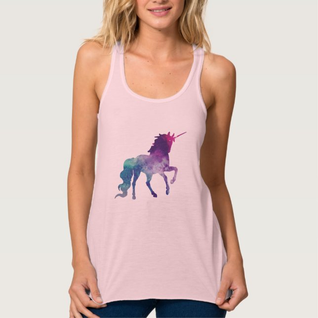 Magischer funkelnd tänzelnder Unicorn Tank Top (Vorderseite)