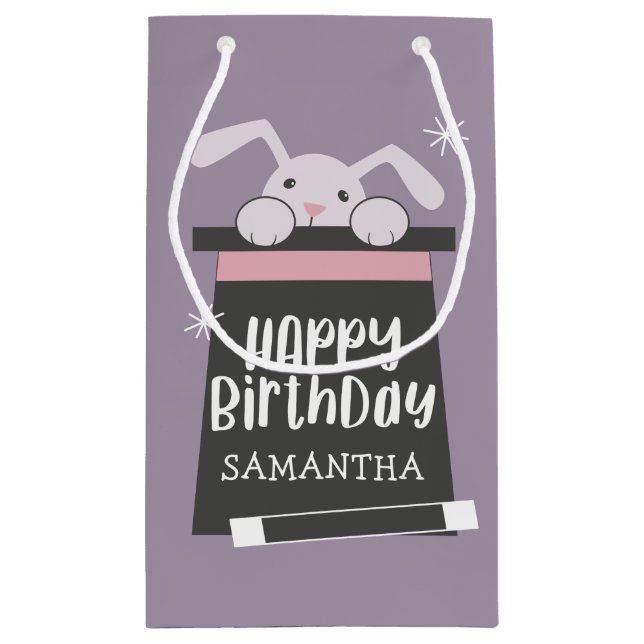 Magischer Geburtstag Magier Kinder glücklich Gebur Kleine Geschenktüte (Rückseite)