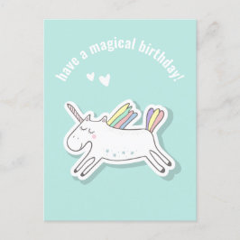 Magischer Geburtstag - Niedliche Kinderhornkarte Postkarte
