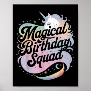 Magischer Geburtstagskolade Unicorn Party Spaß Poster