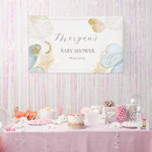 Magischer Glitzer Abstrakt Baby Shooting Monogram Banner