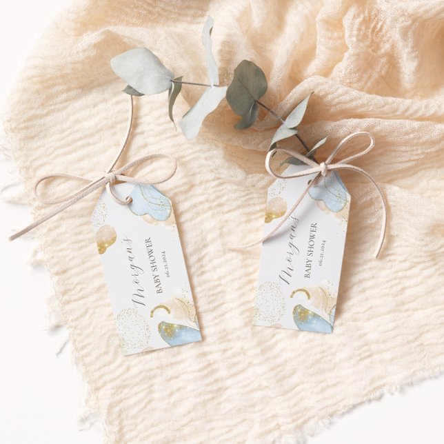 Magischer Glitzer Abstrakt Baby Shooting Monogram Geschenkanhänger (Von Creator hochgeladen)