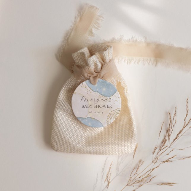 Magischer Glitzer Abstrakt Baby Shooting Monogram Quadratischer Aufkleber (Von Creator hochgeladen)