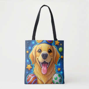 Magischer Golden Retriever Welpe mit Sternen