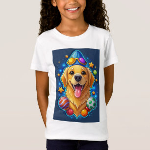 Magischer Golden Retriever Welpe mit Sternen T-Shirt