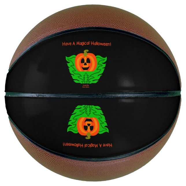 Magischer Halloween Kürbis Basketball (Vorderseite)