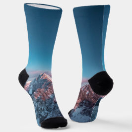 Magischer Himmel über dem Berg Storžič, Slowenien Socken