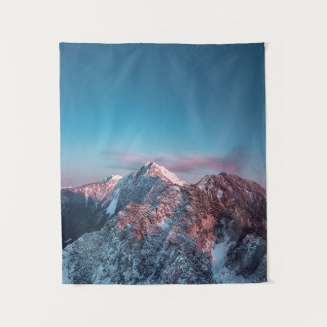 Magischer Himmel über dem Berg Storžič, Slowenien Wandteppich (Vorderseite)