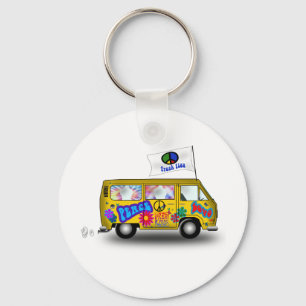 Magischer Hippie Van Schlüsselanhänger