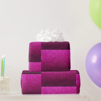 Magischer Hot Pink Glitzer Whimsical Geburtstag Geschenkpapier