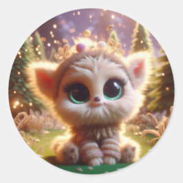 Magischer Hund Runder Aufkleber