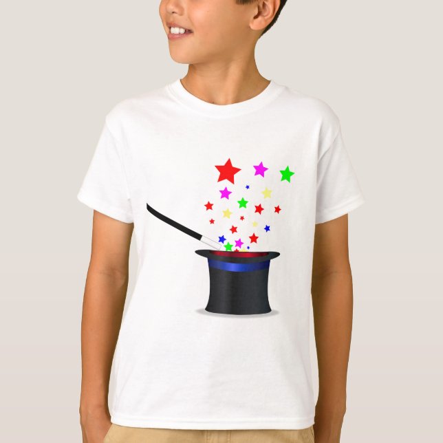 Magischer Hut und Stab T-Shirt (Vorderseite)