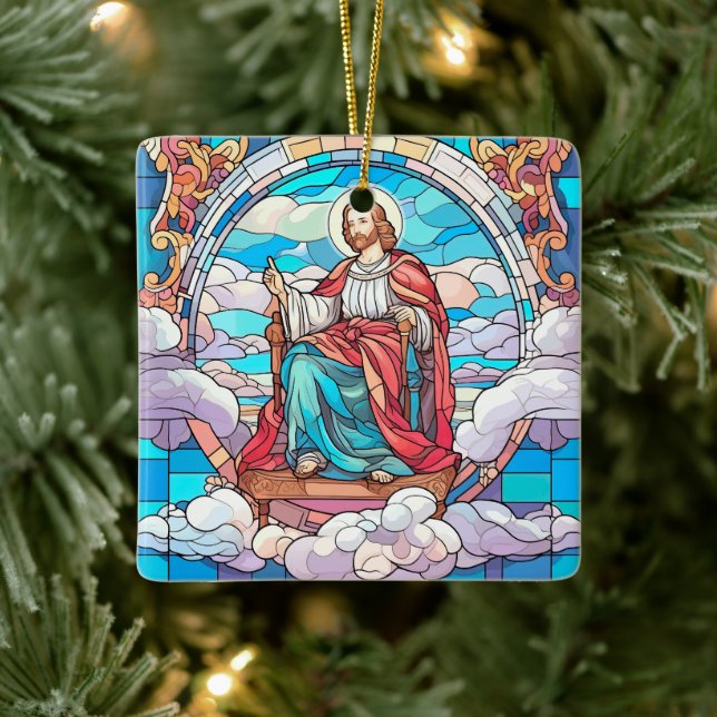 Magischer Jesus verklebt Glass Weihnachten Keramikornament (Baum)