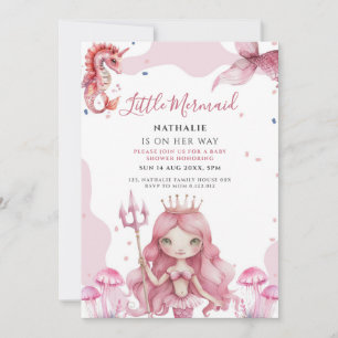 magischer kleiner Meerjungfrau-Baby-Shower-Einladu Einladung