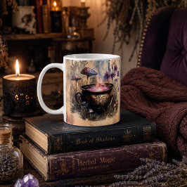 Magischer Kräuterkessel Botanik Kaffeetasse
