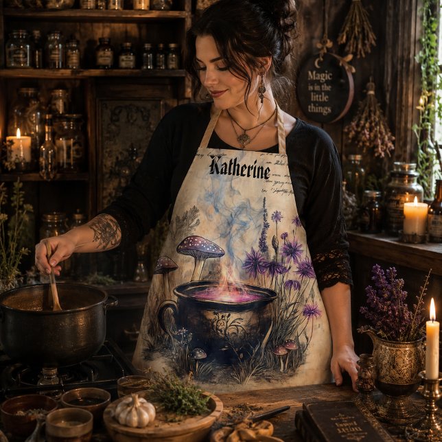 Magischer Kräuterkessel Botanik Schürze (Von Creator hochgeladen)