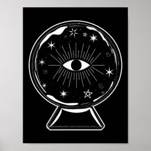 Magischer Kristallkugel-Schauende Augen Erzählen A Poster