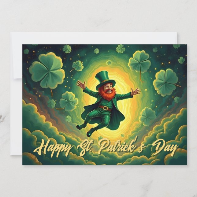 Magischer Leprechaun St. Patrick’s Day Kunst (Vorderseite)