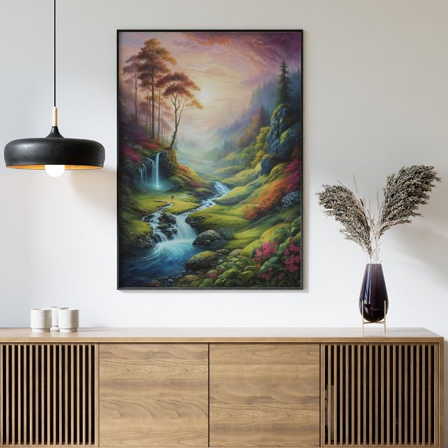 Magischer Leuchtender Wald Natur Landschaft Poster (Von Creator hochgeladen)