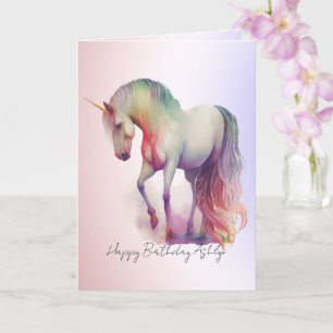 Magischer Lila Blush Ombre Unicorn Glitzer Karte
