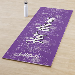 Magischer lila Hintergrund Name Personalisiert Yogamatte