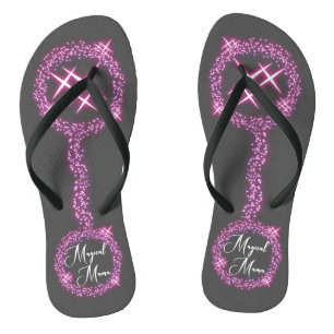 Magischer Mama-Kreis glühender Sterne Flip Flops
