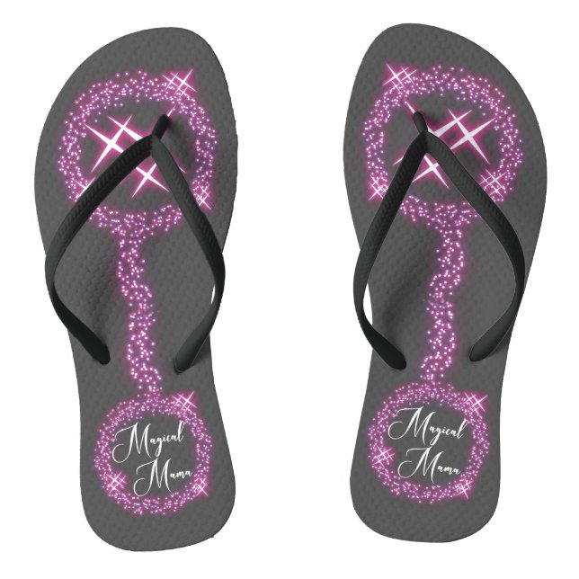 Magischer Mama-Kreis glühender Sterne Flip Flops (Fußbett)