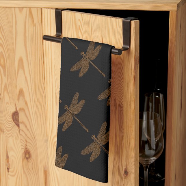 Magischer Märchen-Fantasy-Libelle Geschirrtuch (Drittel gefaltet)