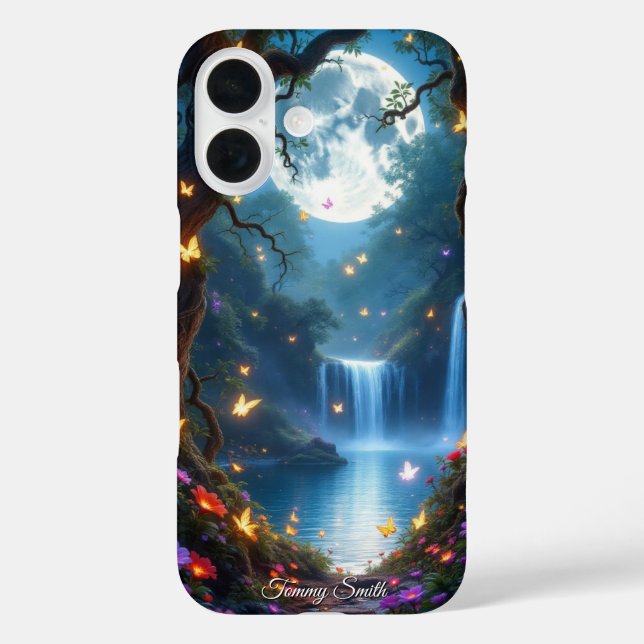 Magischer Mondwald | Fantasy Glow Phone Case (Rückseite)