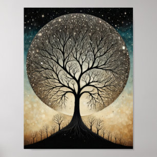 Magischer mystischer Baum Poster