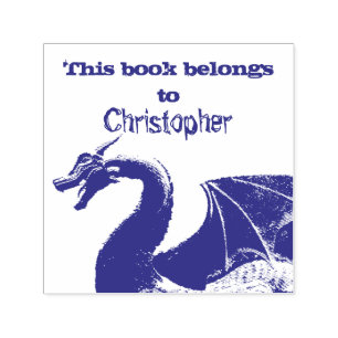 Magischer Mythischer Drache Dieses Buch gehört Permastempel