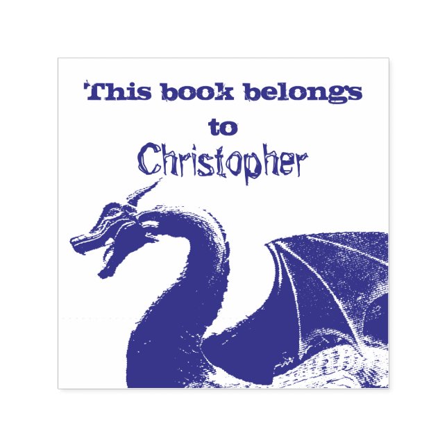 Magischer Mythischer Drache Dieses Buch gehört Permastempel (Design)