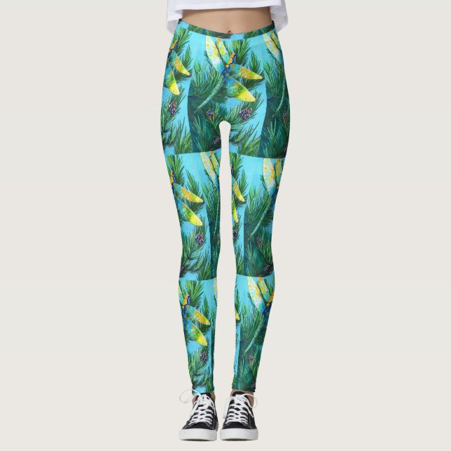 Magischer Niedlicher Libellenbaum Leggings (Vorderseite)