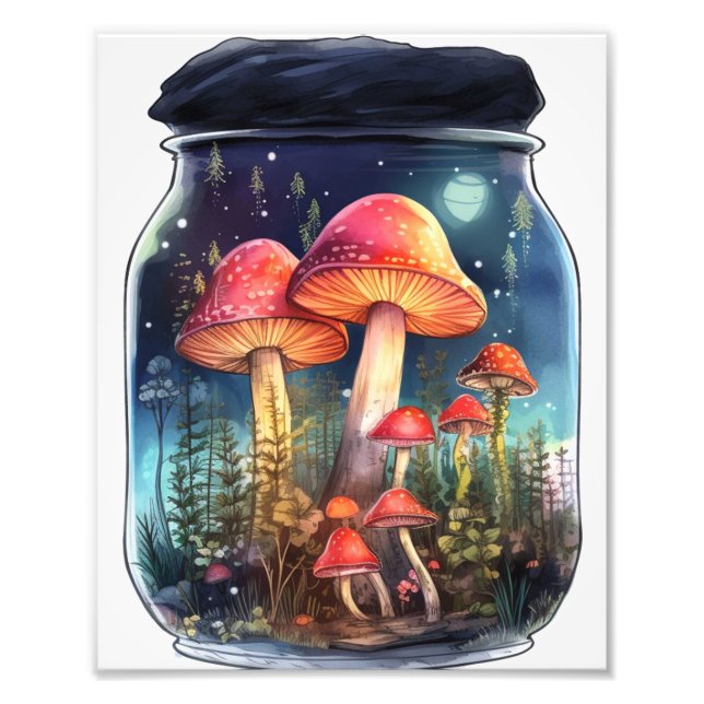 Magischer Pilz in Jars Fotodruck (Vorne)