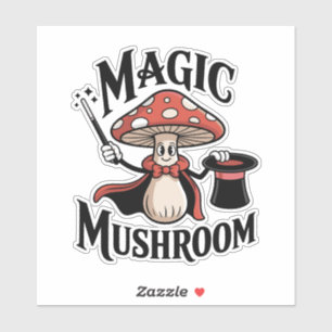 Magischer Pilz-Zauberer Aufkleber