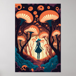 Magischer Pilzwald Poster   Trippy Art 5