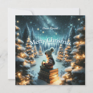 Magischer quadratischer Weihnachtspostkarte Feiertagskarte