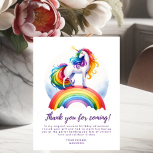 Magischer Regenbogen Einhorn Geburtstag Danke Kart Postkarte